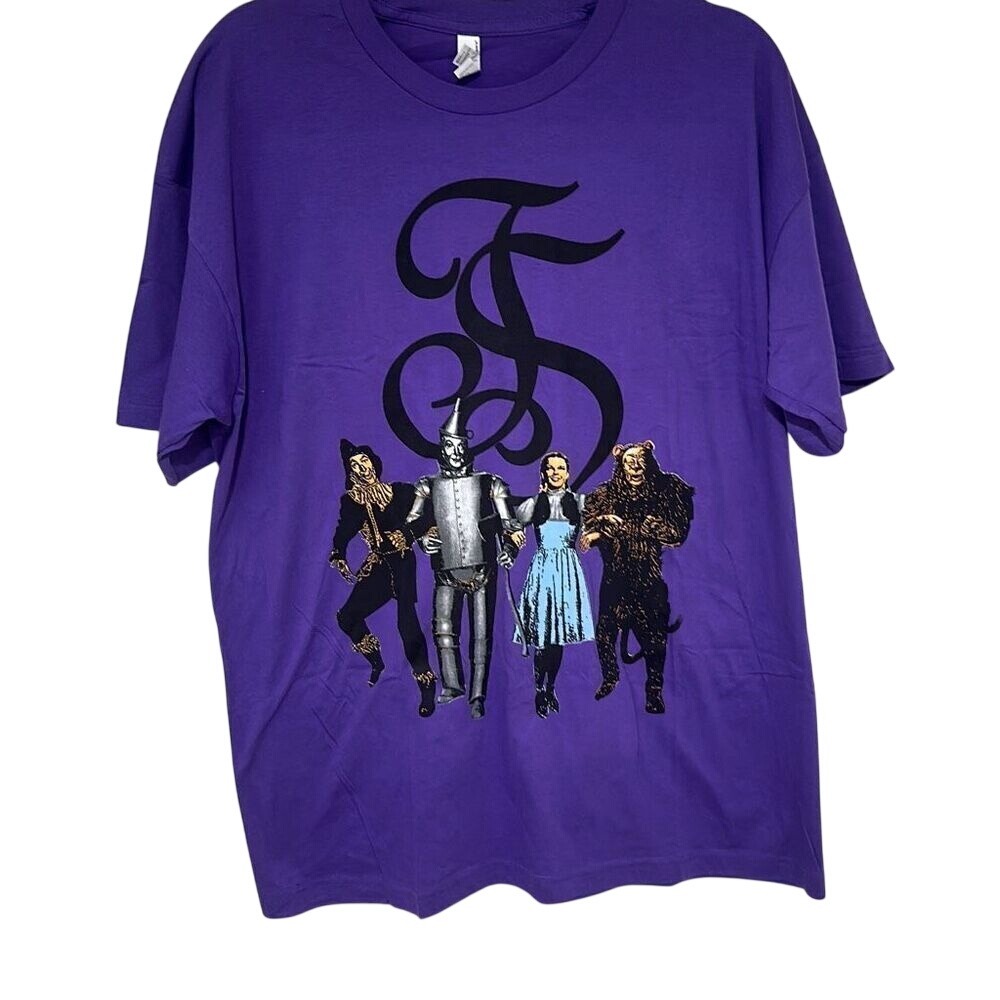 American Apparel Mens Purple Wizard of Oz Short Sleeve Cotton T-Shirt Size XL
